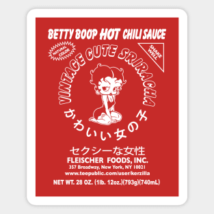 BETTY BOOP - sriracha hot sauce Magnet